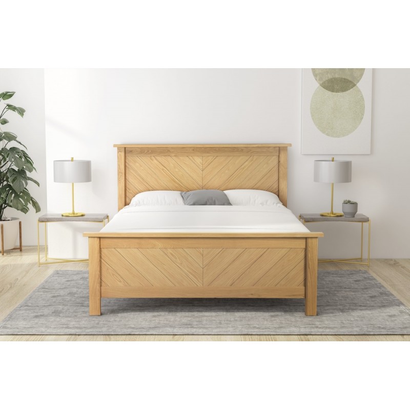 LL Kenji Oak 4ft6 Double bed Frame